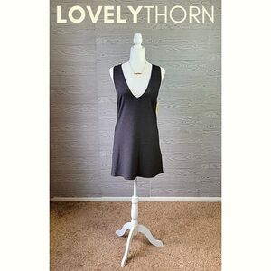 KAREN ZAMBOS // ltd ed vintage couture plunge sleeveless mini dress